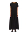 Studio Nicholson Kaplan Pleated Crepe Maxi Dress In Black