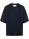 Studio Nicholson Blue Cotton Jersey Piu T-shirt In Blue