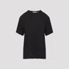 Studio Nicholson Crew Neck Short Sleeve Plain Tshirt In Brown