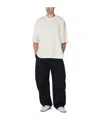 Studio Nicholson Jersey - Branded Easy Fit Ss T-shirt White Relaxed Fit T-shirt - Piu In Black