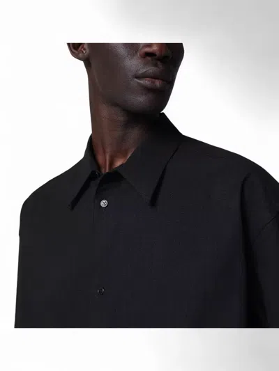 Studio Nicholson Short Sleeves Mens Shirt Casual Style In Black