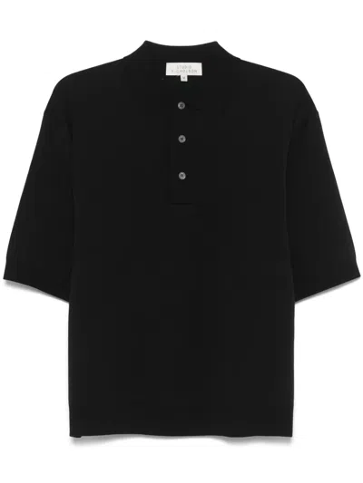Studio Nicholson Short-sleeves Polo Shirt In Navy