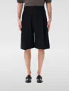 Studio Nicholson Black Bermuda Shorts In Cotton Blend In Black