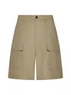 Studio Nicholson Bermuda Shorts In Cotton Blend In Sand
