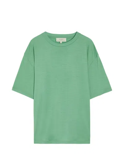 Studio Nicholson Wool Oversized-fit T-shirt In Green