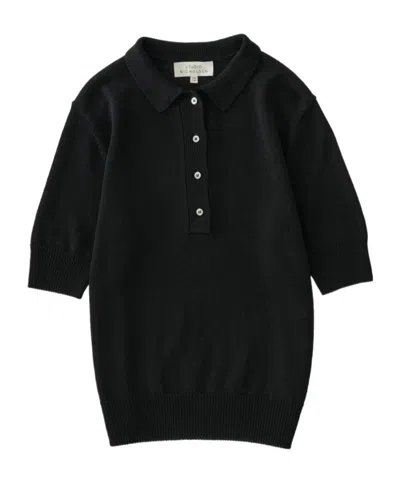 Studio Nicholson Short-sleeved Knitwear In Black