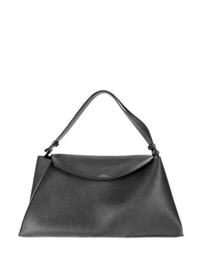 Studio Nicholson Shoulder Bag Leather "the Folded" In Black