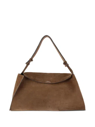 Studio Nicholson Shoulder Bag Leather "the Folded" In Brown