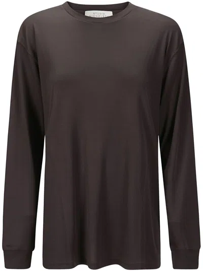 Studio Nicholson Jersey - Long Sleeve Top In Brown