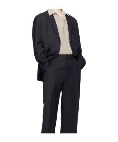 Studio Nicholson Single-breasted Blazer In Blue
