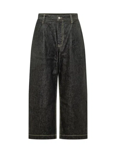 Studio Nicholson Single-pleat Tailored Trousers In Black
