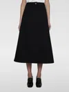 Studio Nicholson Black A-line Denim Maxi Skirt In 黑色