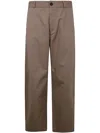 Studio Nicholson Taupe Brown Side Slit Pocket Trousers In Parcel