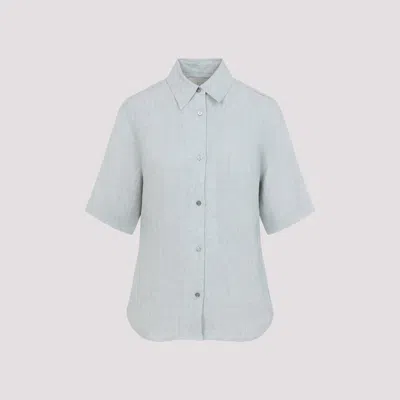 Studio Nicholson Slim Fit Linen Shirt In Blue