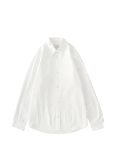 Studio Nicholson Soft Collar Cotton Shirt In White