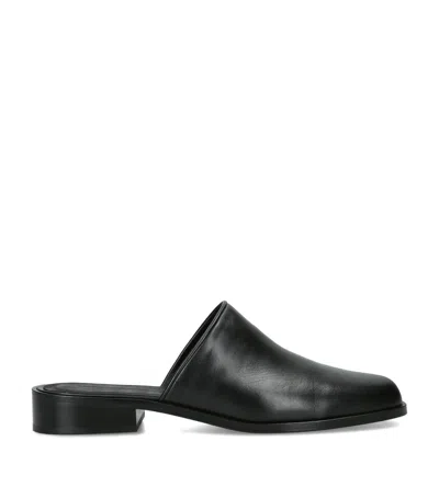Studio Nicholson Soft Leather Mules In Black