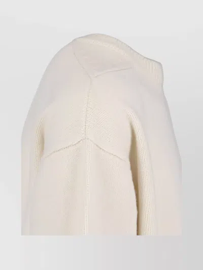 Studio Nicholson Soft Texture Crewneck Sweater With Ribbed Cuffs