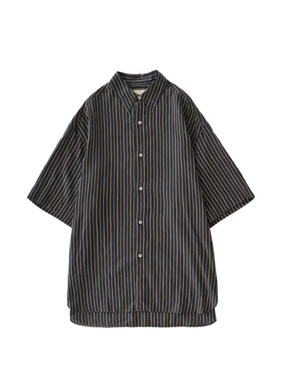 Studio Nicholson Sorono Striped Shirt In Blue