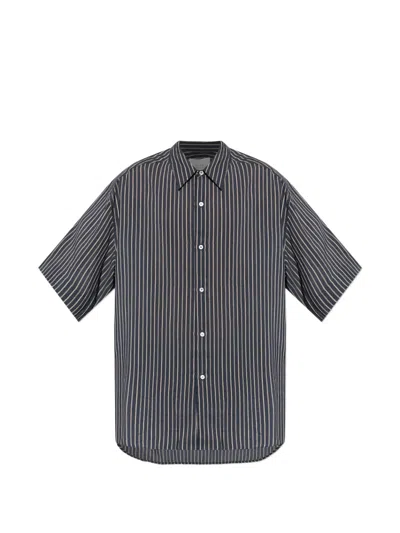 Studio Nicholson Sorono Striped Shirt In Blue
