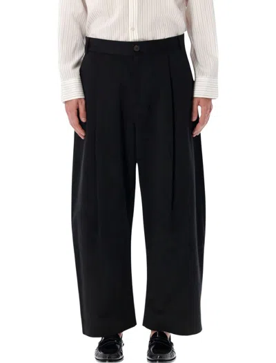 STUDIO NICHOLSON STUDIO NICHOLSON WIDE-LEG PEACHED COTTON SORTE TROUSERS
