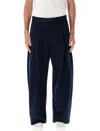 Studio Nicholson Relaxed Wide-leg Chino Pants In Dark Navy