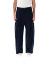 Studio Nicholson Relaxed Wide-leg Chino Pants In Blue