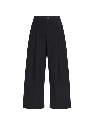 Studio Nicholson Sorte Trousers In Black