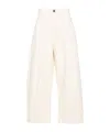 Studio Nicholson Light Beige Cotton Trousers In White