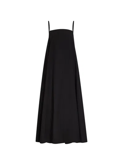 Studio Nicholson Spaghetti-strap Flared Midi Dress In Black