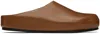 STUDIO NICHOLSON SSENSE EXCLUSIVE BROWN WEARING SLIP-ON LOAFERS