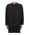 Studio Nicholson Shirt Mandarin Collar Chest Pocket In Black