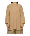 Studio Nicholson Stand-collar Long-sleeved Shirt In Nude