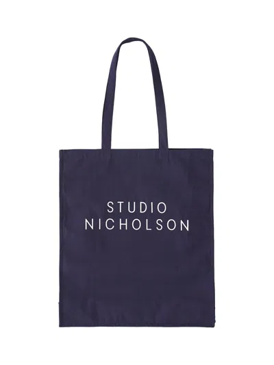 Studio Nicholson Standard Tote Bag In Blue