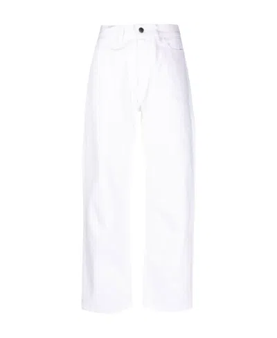 Studio Nicholson Straight-leg Cropped Trousers In White