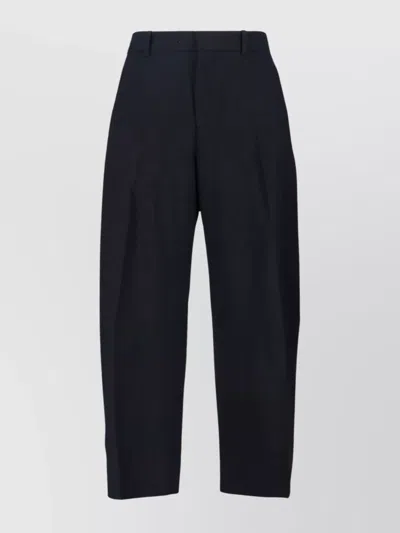 Studio Nicholson Straight Leg Trousers Featuring Pleated Front In Black