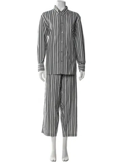 Pre-owned Studio Nicholson Striped Pantsuit In Grey