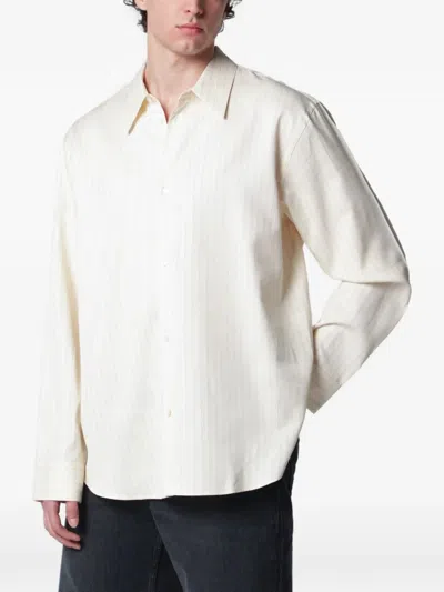 Studio Nicholson Striped Shirt In Neutral