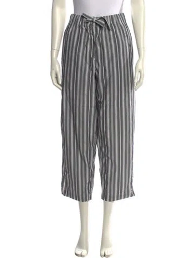 Pre-owned Studio Nicholson Striped Wide Leg Pants In Gray