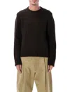 Studio Nicholson Cree Yak And Merino Wool Knit Sweater In Brown