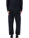 Studio Nicholson Tucked Front Pants With Tailored Silhouette In Blue