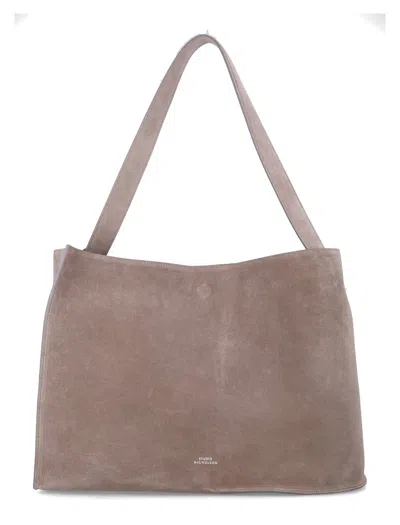 Studio Nicholson Doublet Suede Tote In Brown