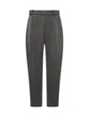 Studio Nicholson Belted Pants Featuring Pleated Design In Gray