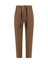 Studio Nicholson Elasticated-drawcord Trousers In Brown