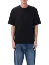 Studio Nicholson Bric T-shirt Blue Regular Fit In Black
