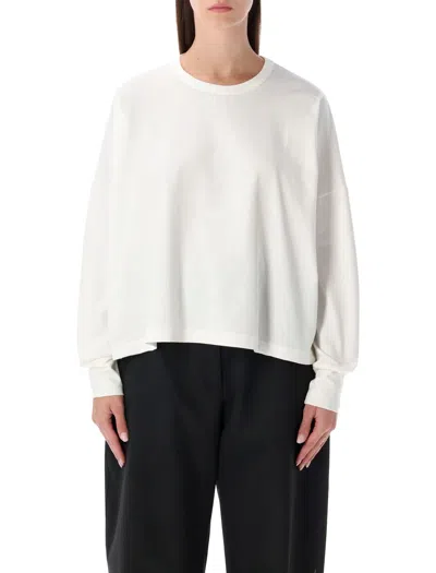 Studio Nicholson Loop Cotton Jersey Long Sleeve T-shirt In White