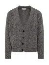 Studio Nicholson V-neck Long Sleeve Cardigan Pockets In Gray