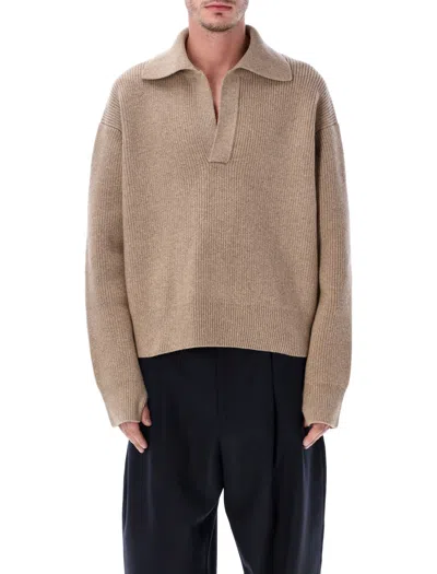 STUDIO NICHOLSON STUDIO NICHOLSON STUDIO NICHOLSON NASH RWS MERINO WOOL POLO KNIT