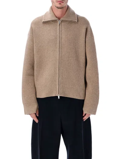 STUDIO NICHOLSON STUDIO NICHOLSON STUDIO NICHOLSON SANDOS EXTRAFINE MERINO WOOL ZIP CARDIGAN