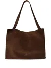 Studio Nicholson Brown Doublet Suede Tote In Brown