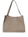 Studio Nicholson Suede Leather Tote Bag With Single Shoulder Strap In Neutrals